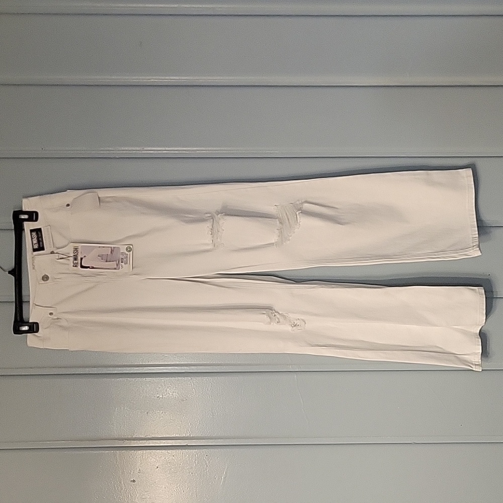 Rewash High Rise Wide Leg White Jean